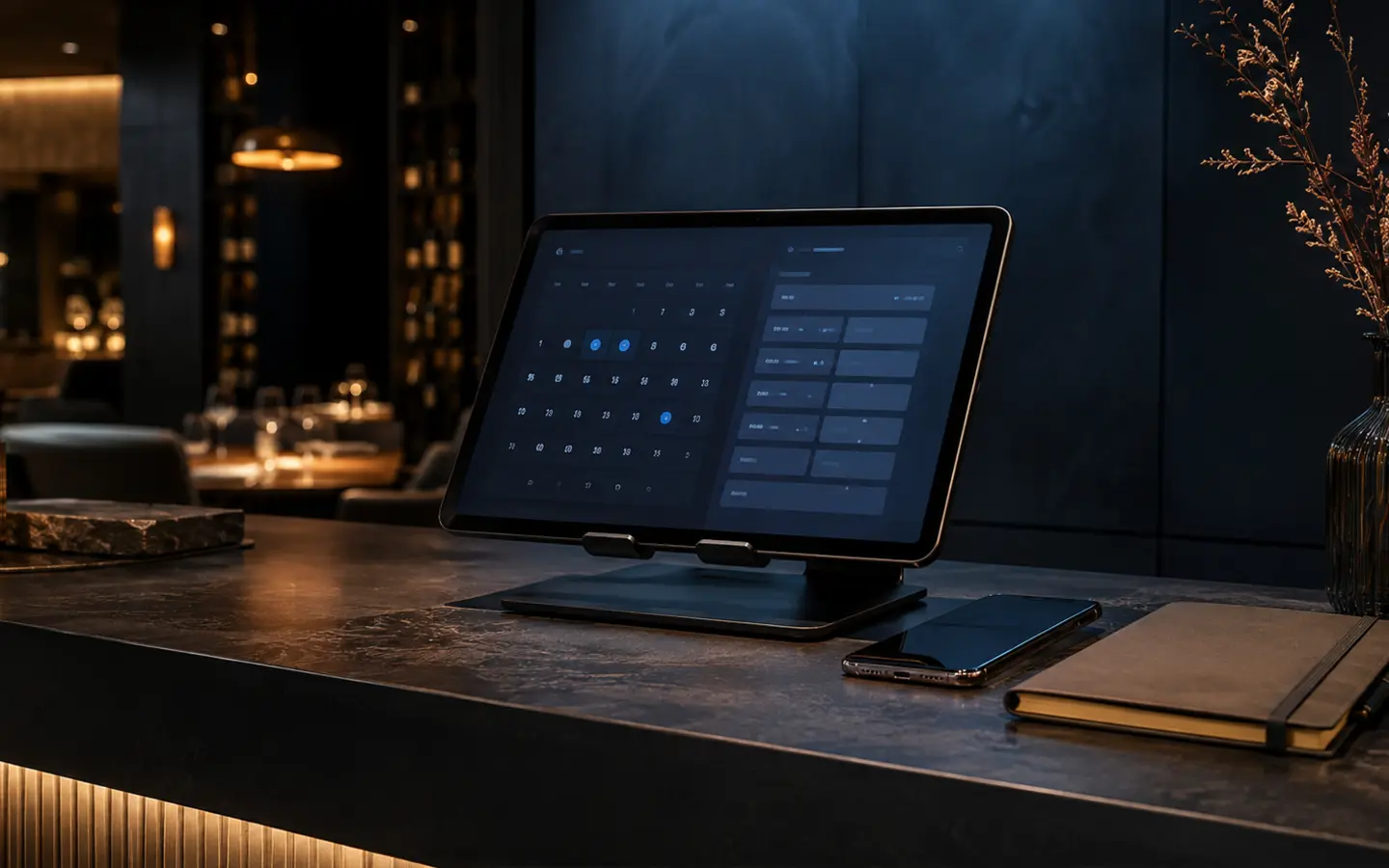 Digitales Reservierungssystem in einem Restaurant